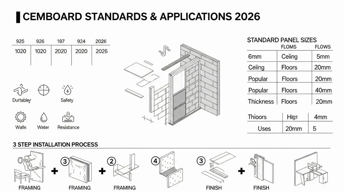 Hình ảnh tấm Cemboard chất lượng cao được xếp gọn gàng