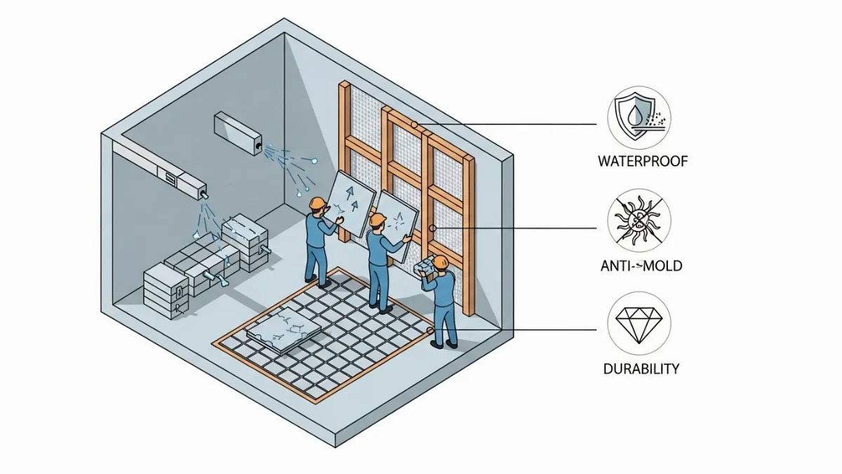 Thi công tấm ốp PVC nano dễ dàng cho mọi không gian