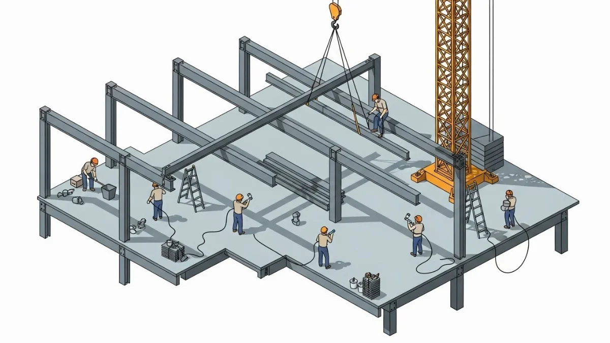 Thi công sơn phủ hoàn thiện khung thép với độ bền cao