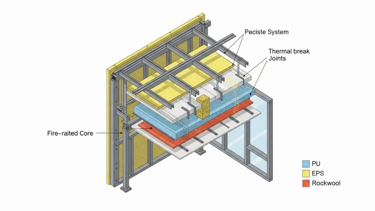 Tấm panel Rockwool chống cháy, cách âm tốt cho nhiều công trình