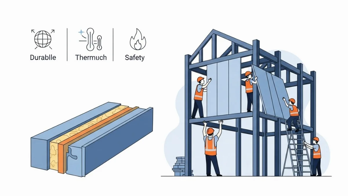 Ứng dụng tấm panel EPS làm vách ngăn kho lạnh