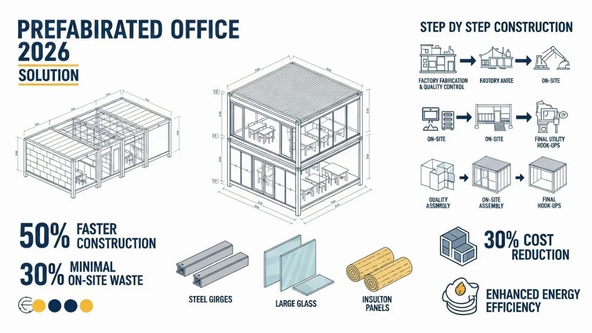Mẫu văn phòng tiền chế với kiến trúc độc đáo, không gian mở và nhiều cây xanh