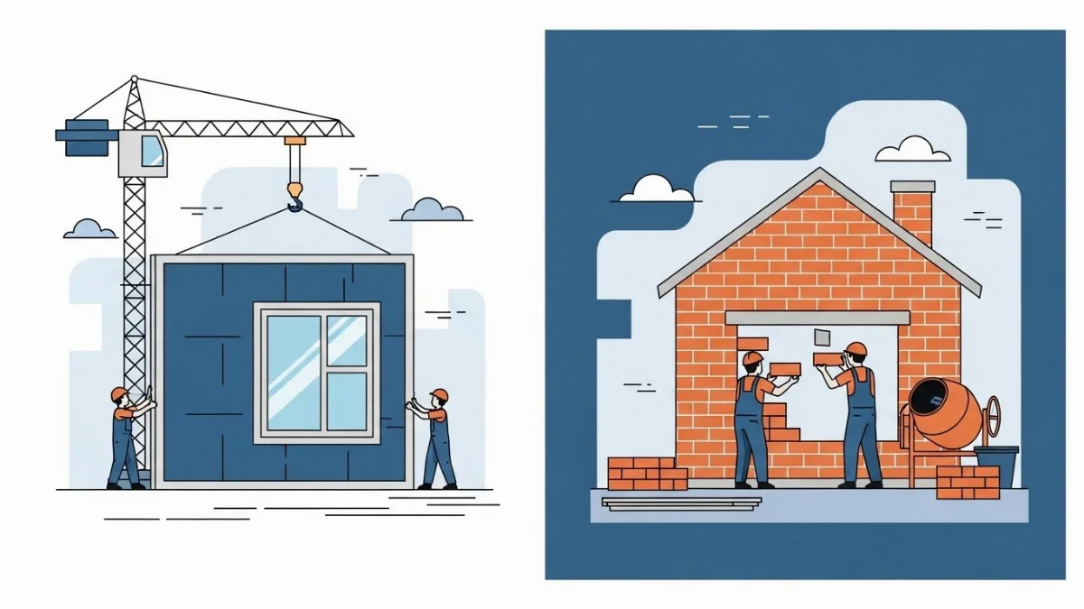 Mẫu nhà gạch truyền thống đang trong giai đoạn xây dựng cơ bản