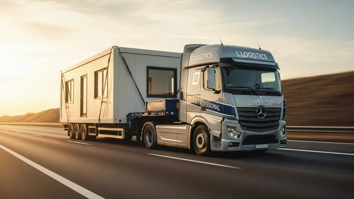 Kỹ sư đang xem xét bản vẽ thiết kế nhà tiền chế hiện đại, chi tiết