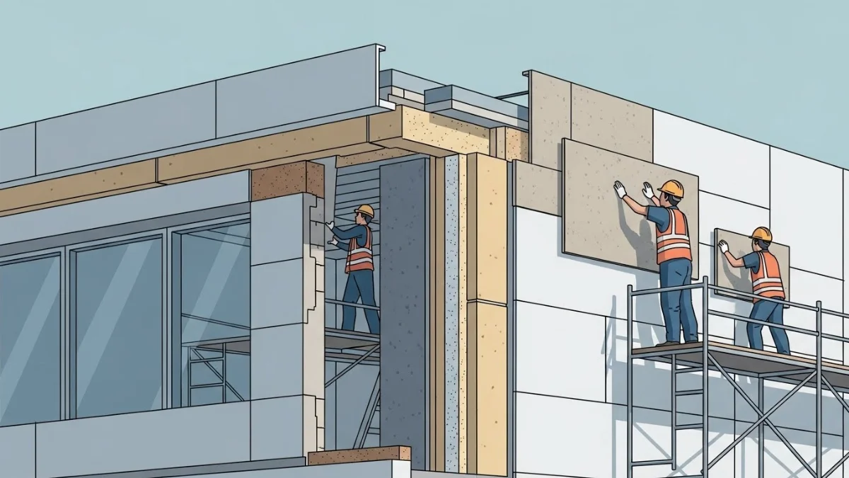 ứng dụng tấm đá mềm uốn cong cho cột tròn và tường cong