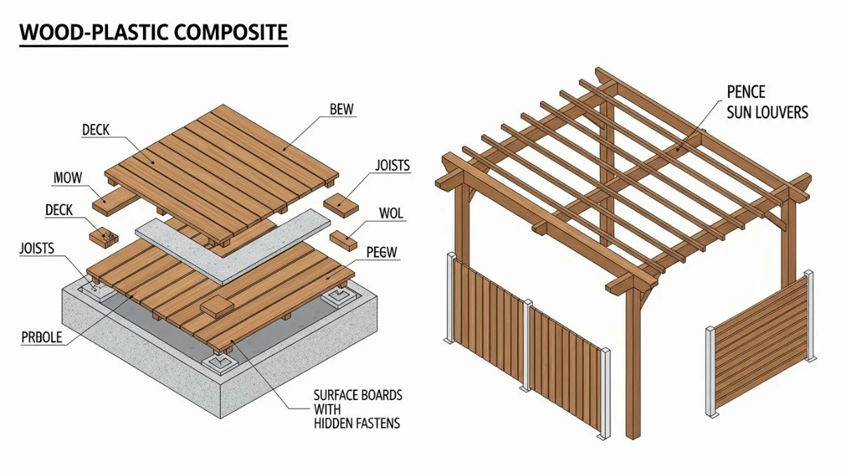 Hàng rào gỗ nhựa đẹp tạo điểm nhấn cho khu vườn