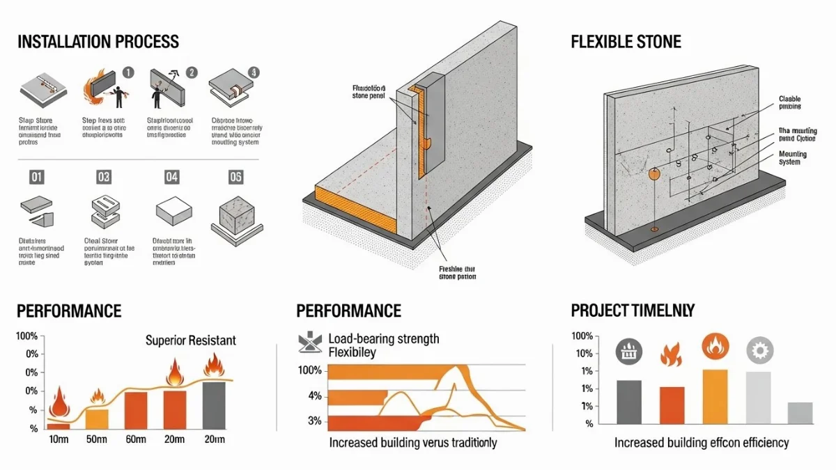 Tấm đá mềm vân gỗ ốp tường bền đẹp, chịu lực tốt theo thời gian