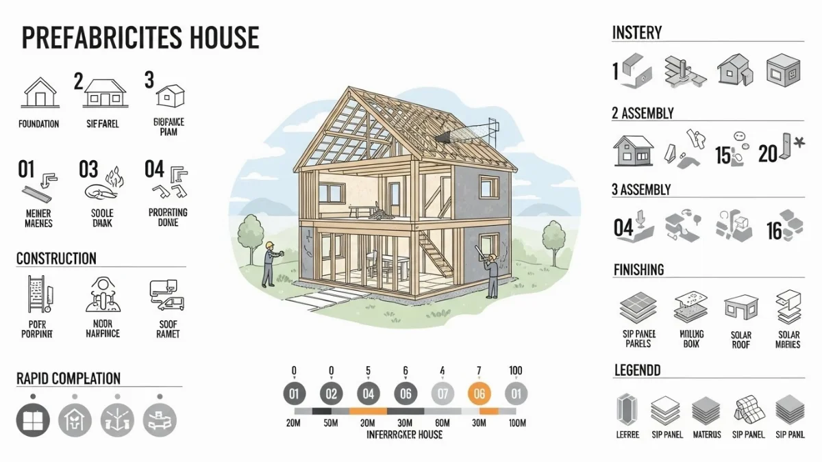Mẫu nhà tiền chế 1 tầng hiện đại với nội thất tiện nghi và không gian mở