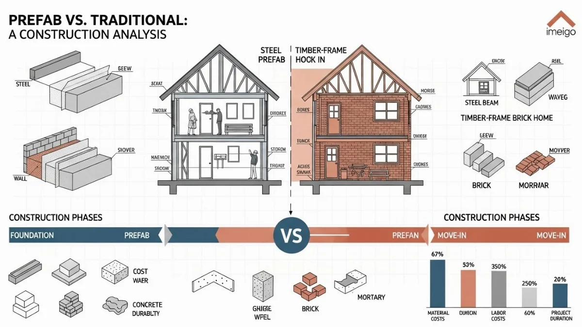 Một công trình nhà tiền chế hiện đại đã hoàn thiện, sẵn sàng sử dụng