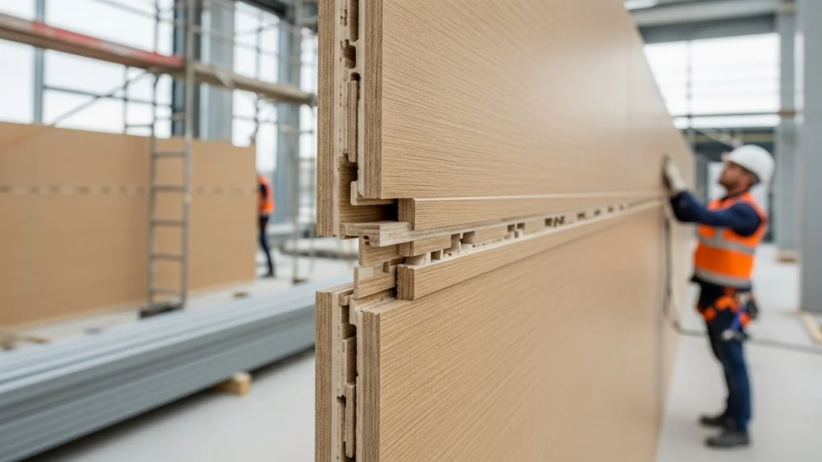 Hình ảnh minh họa cấu tạo chi tiết tấm vách ngăn gỗ nhựa WPC