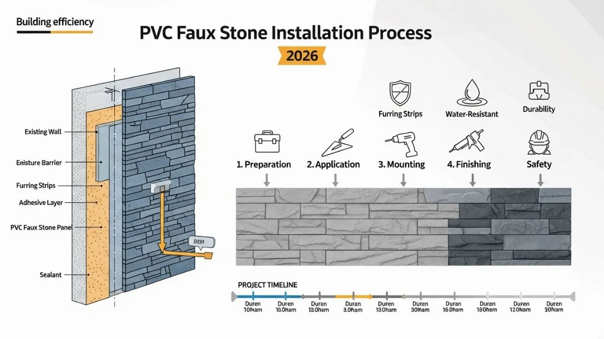 Mẫu PVC giả đá ốp tường phòng khách đẹp 2026