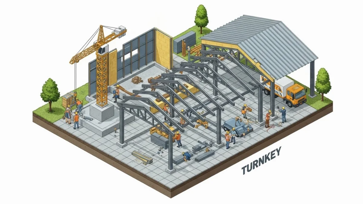 Bản vẽ thiết kế kỹ thuật chi tiết của nhà tiền chế