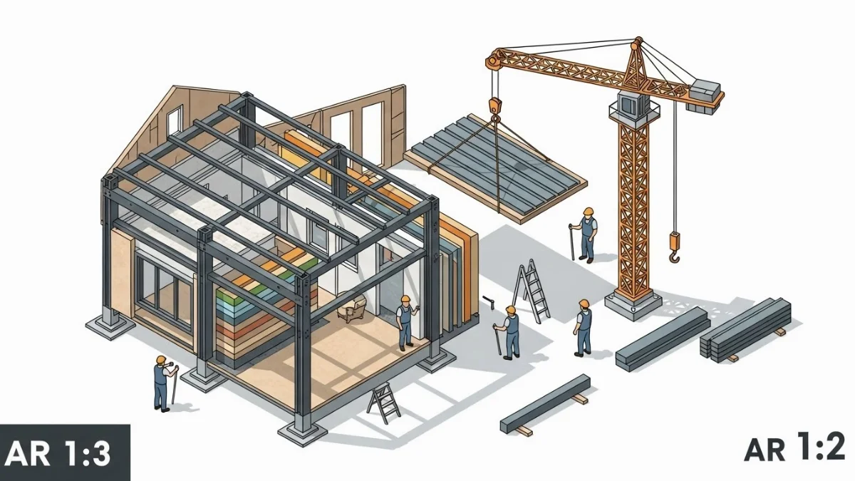 Mẫu nhà tiền chế cấp 4 với thiết kế hiện đại, sang trọng