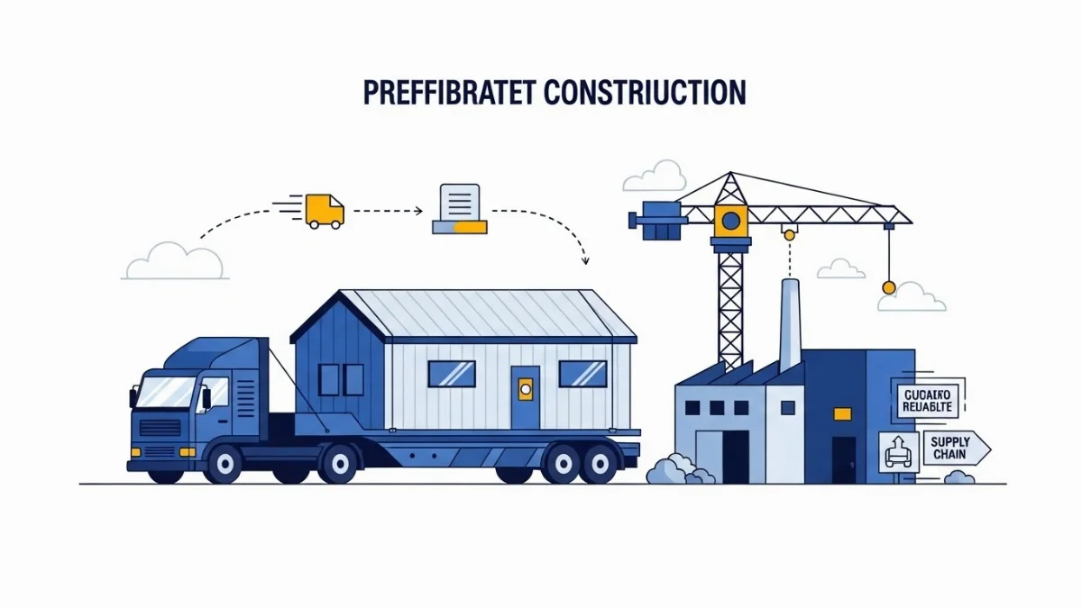 Mô hình 3D kết cấu thép của nhà tiền chế phức tạp, bền vững