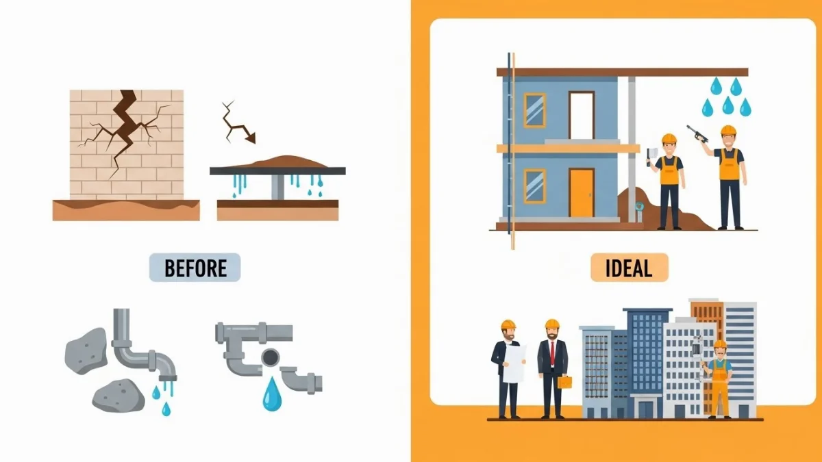 Vật liệu xây dựng bị lỗi thời hoặc không đạt chuẩn