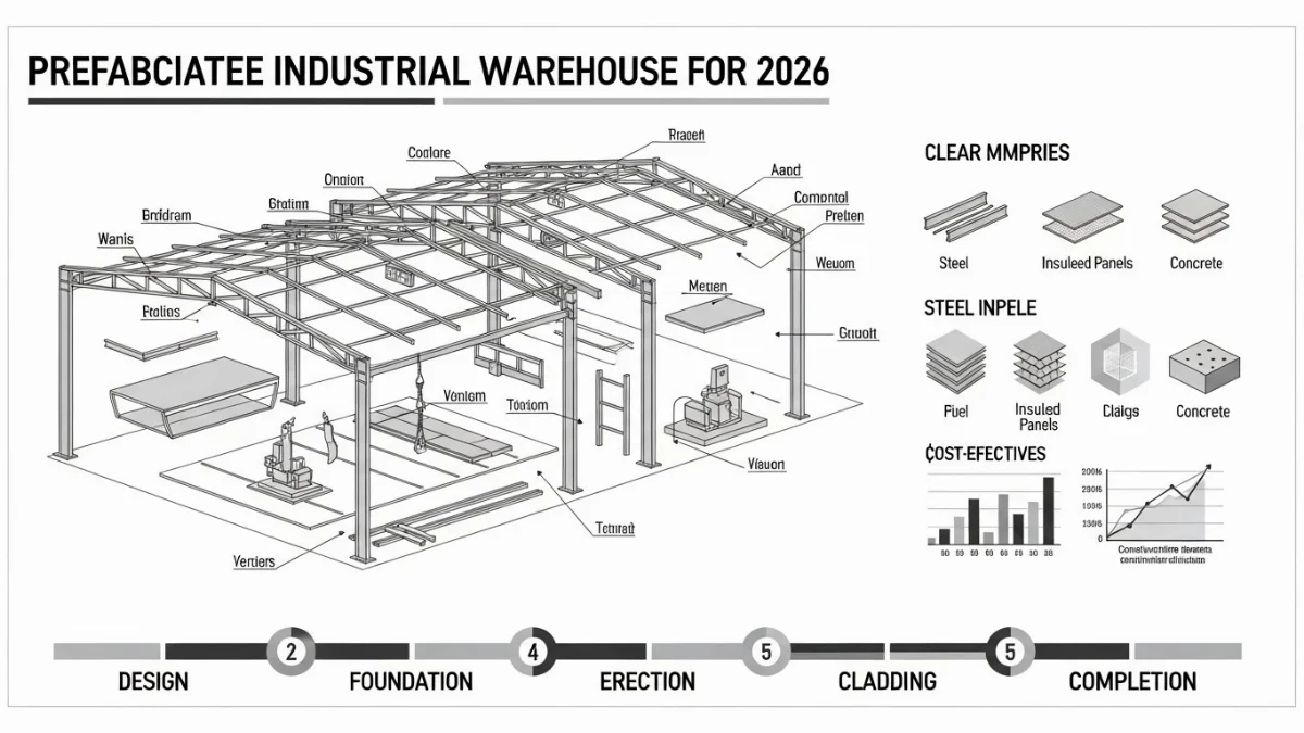 Tổng quan một khu nhà xưởng công nghiệp quy mô lớn với nhiều tòa nhà
