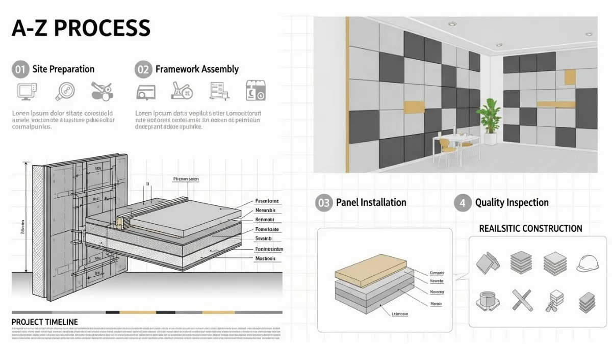 Kiểm tra chất lượng và hoàn thiện thi công tấm tiêu âm