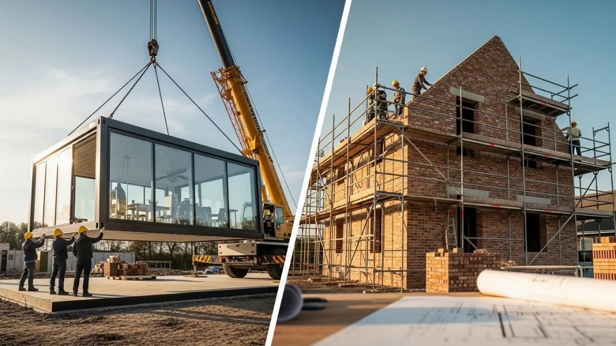 Hình ảnh nhà tiền chế với khung thép vững chắc, tiết kiệm chi phí