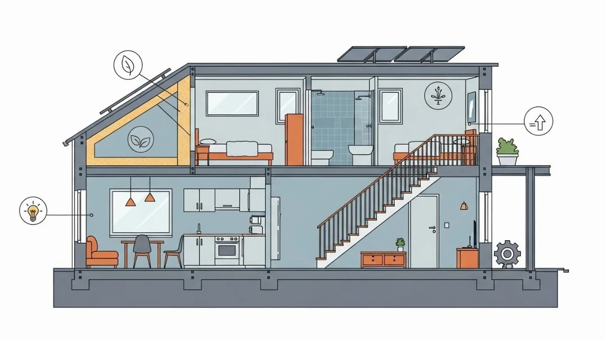 Nhà lắp ghép 2 tầng đẹp, tiết kiệm chi phí, thân thiện môi trường.