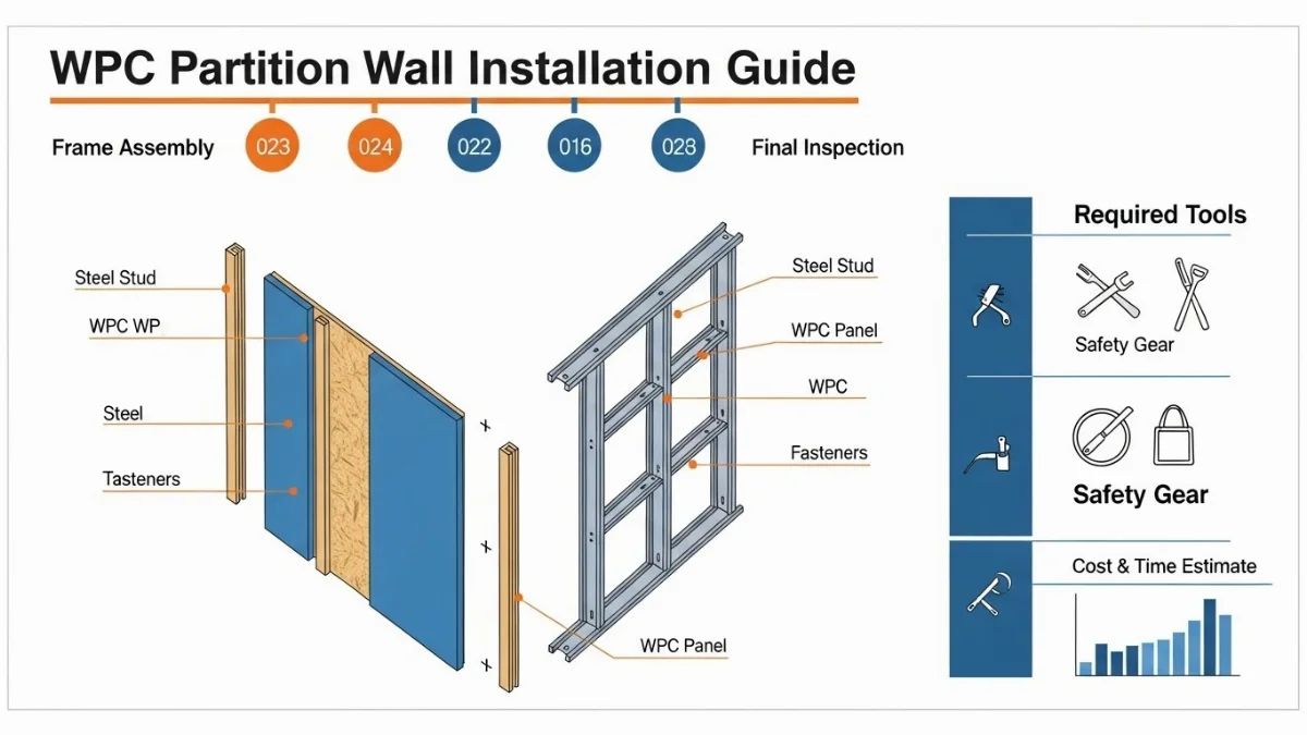 hoàn thiện thi công vách ngăn gỗ nhựa tạo không gian sang trọng