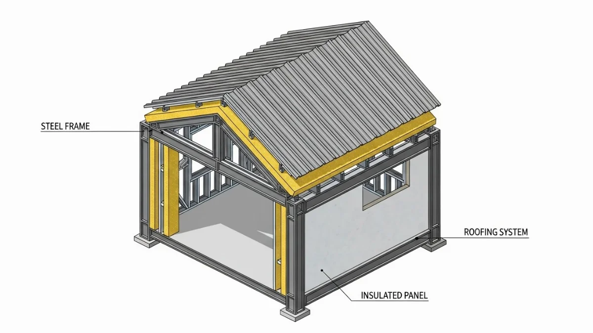 Tấm panel cách nhiệt với nhiều lớp cấu tạo khác nhau