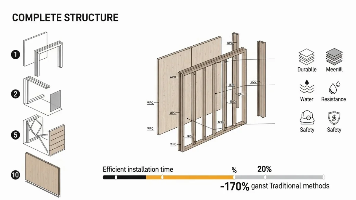 Ứng dụng tấm vách ngăn gỗ nhựa trang trí nội thất hiện đại và sang trọng