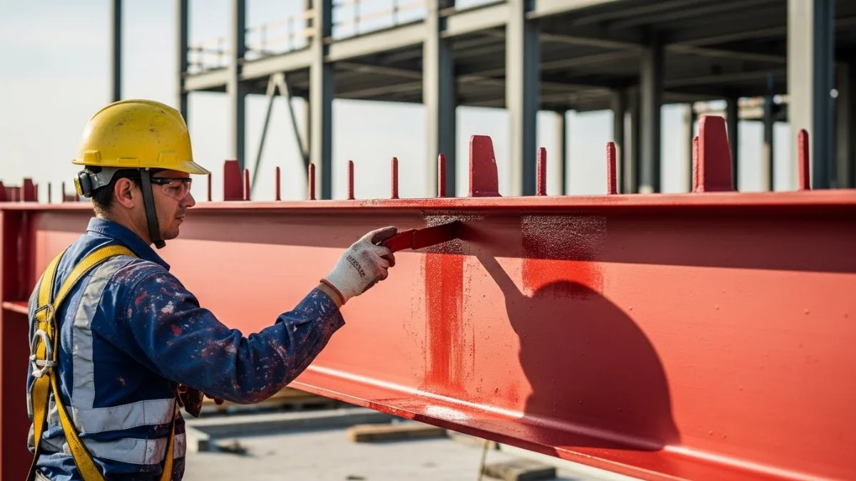 Sơn chống rỉ khung thép bảo vệ cấu trúc thép công trình