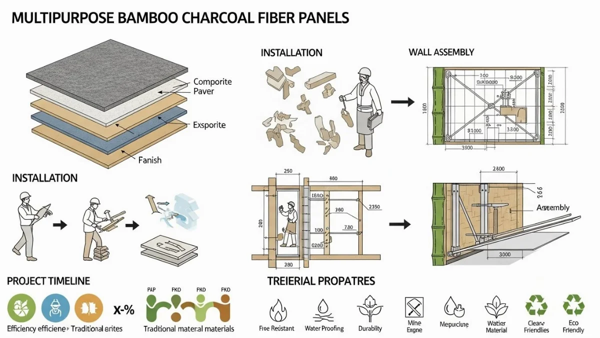 Tương lai vật liệu xanh và ứng dụng tấm sợi than tre bền vững
