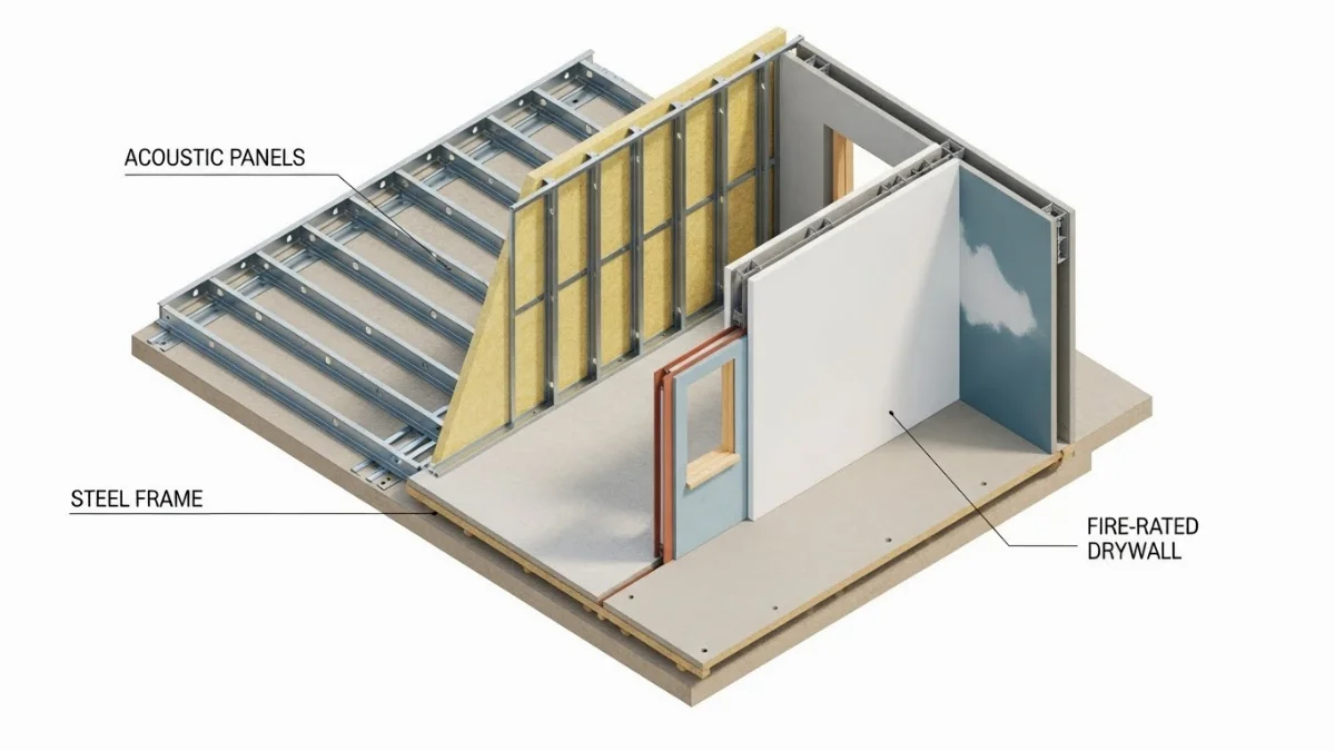 Vách ngăn gỗ công nghiệp đẹp, hiện đại cho không gian nội thất