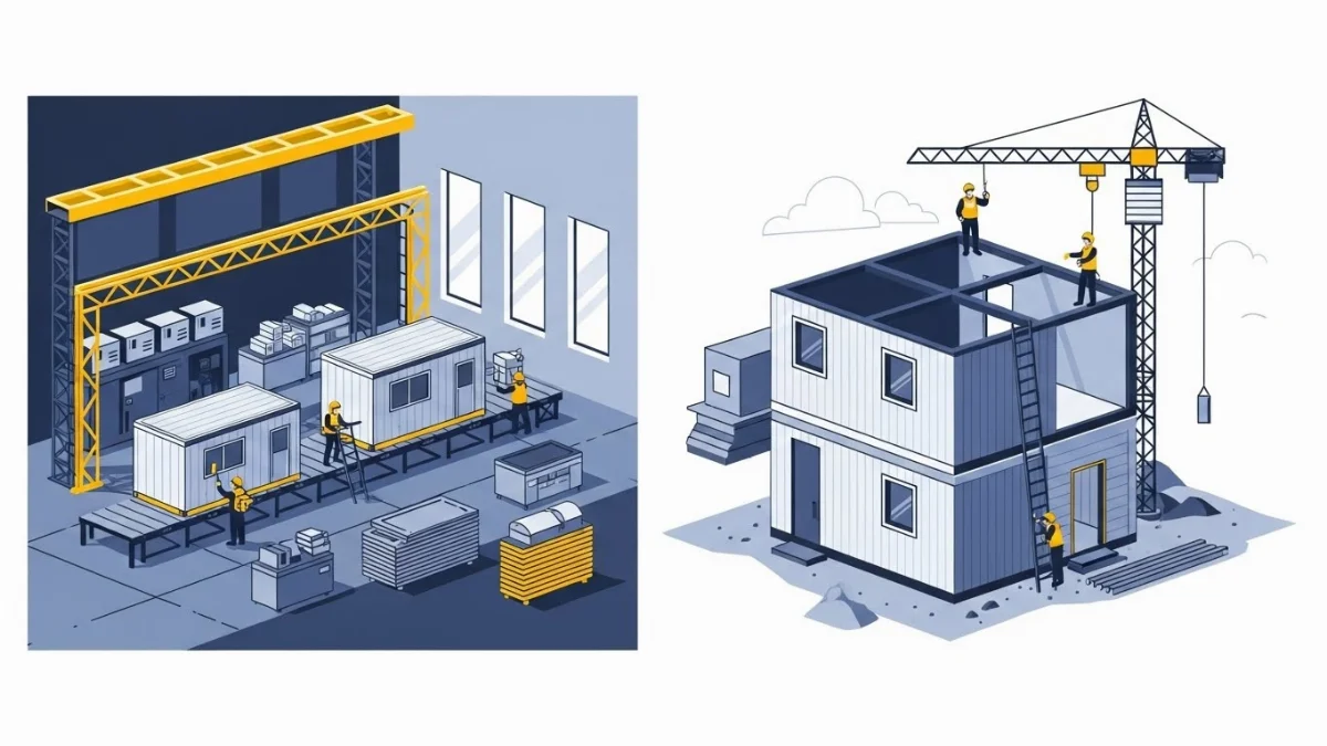 Ngôi nhà lắp ghép hiện đại với thiết kế không gian mở