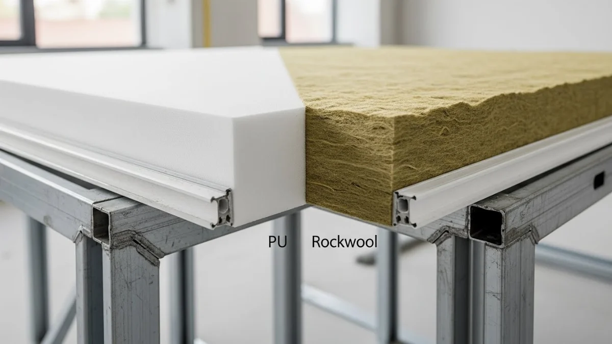 Hình ảnh panel PU cách nhiệt và thi công dễ dàng