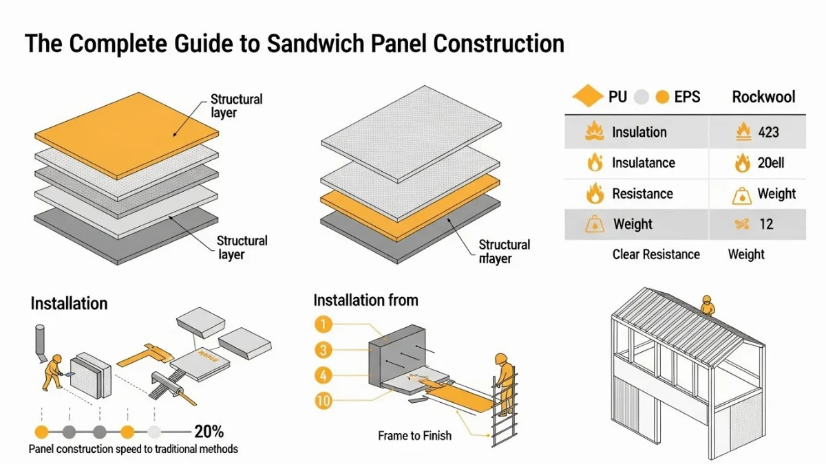 Hình ảnh ứng dụng tấm panel làm vách ngăn, trần nhà xưởng công nghiệp