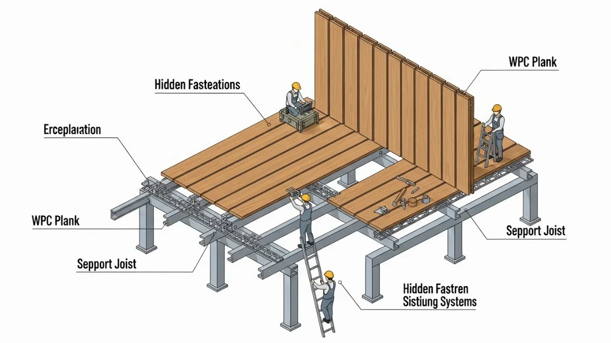 Ứng dụng gỗ nhựa composite trang trí sân vườn ban công hiện đại