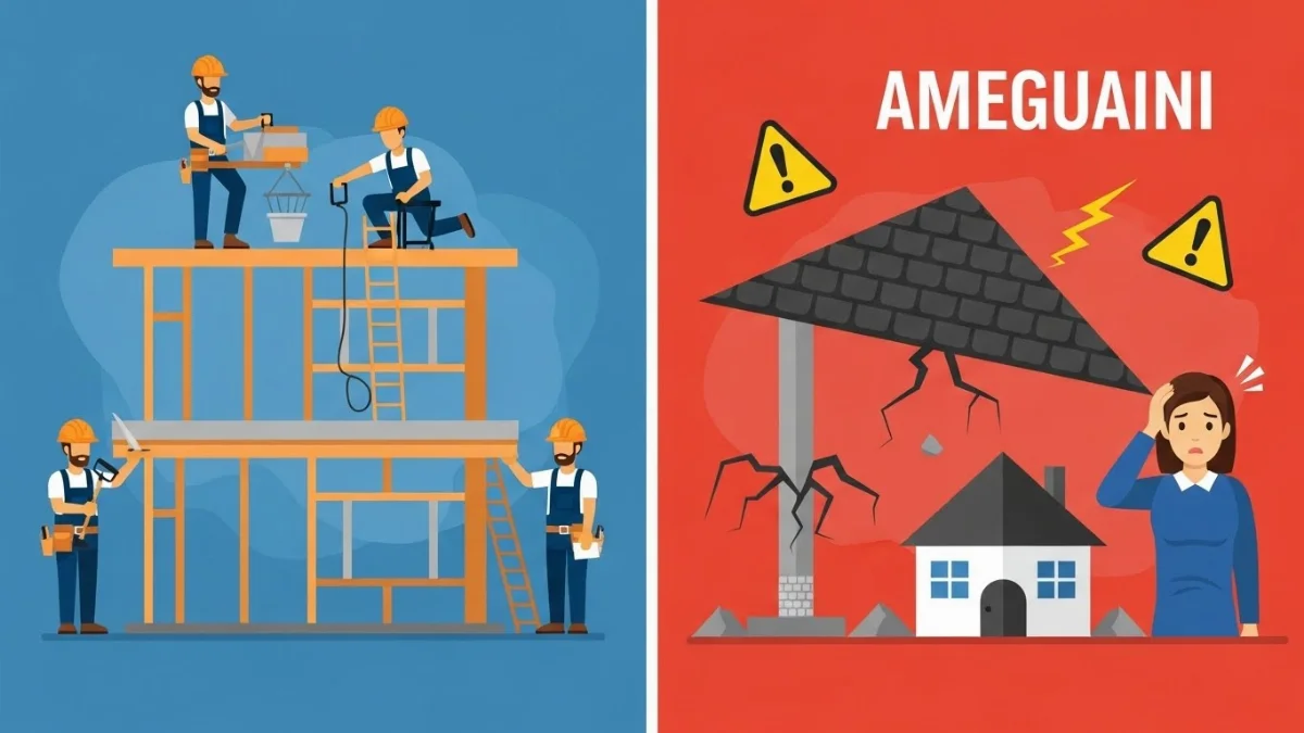 Kiến trúc sư đang giải thích chi tiết bản vẽ xây dựng cho khách hàng