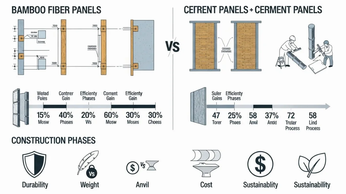 So sánh chi phí và tuổi thọ giữa tấm sợi tre và tấm Cemboard