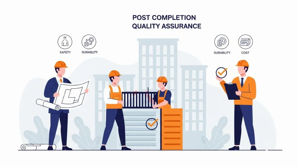 Kỹ sư thực hiện thử nghiệm vật liệu xây dựng để kiểm định chất lượng