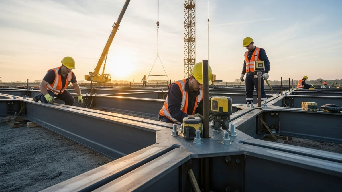 Hình ảnh minh họa quá trình thi công móng băng cho nhà tiền chế