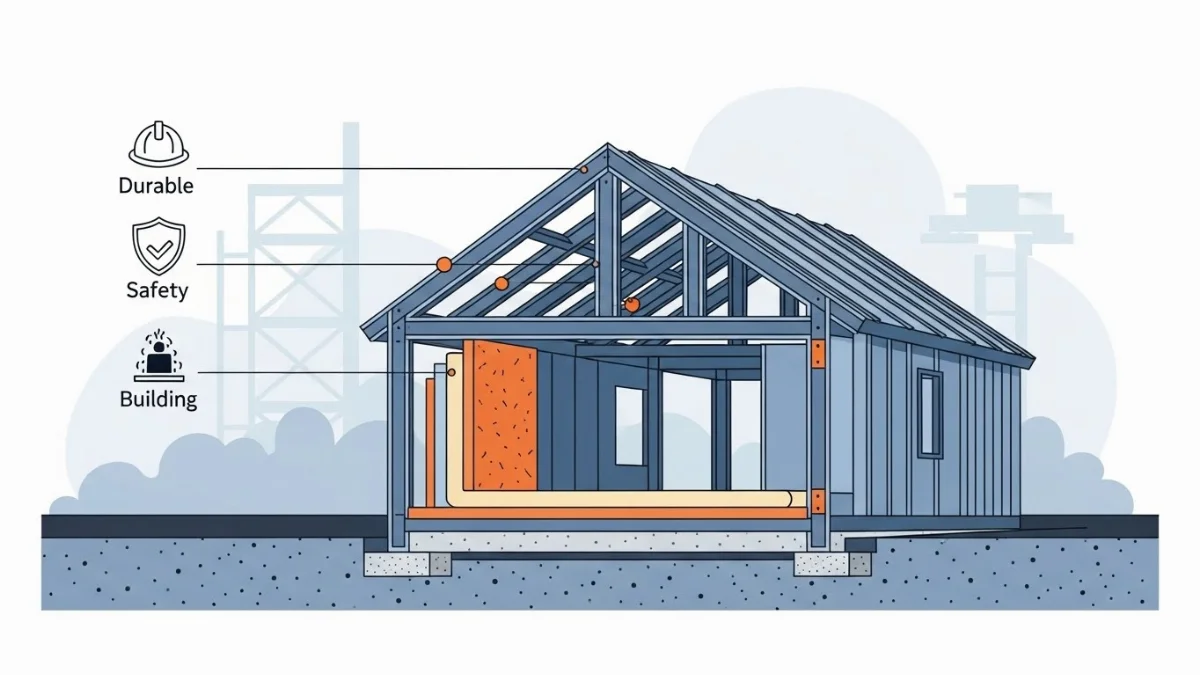 Hình ảnh nhà tiền chế 1 tầng mái thái đẹp, sang trọng và tiện nghi