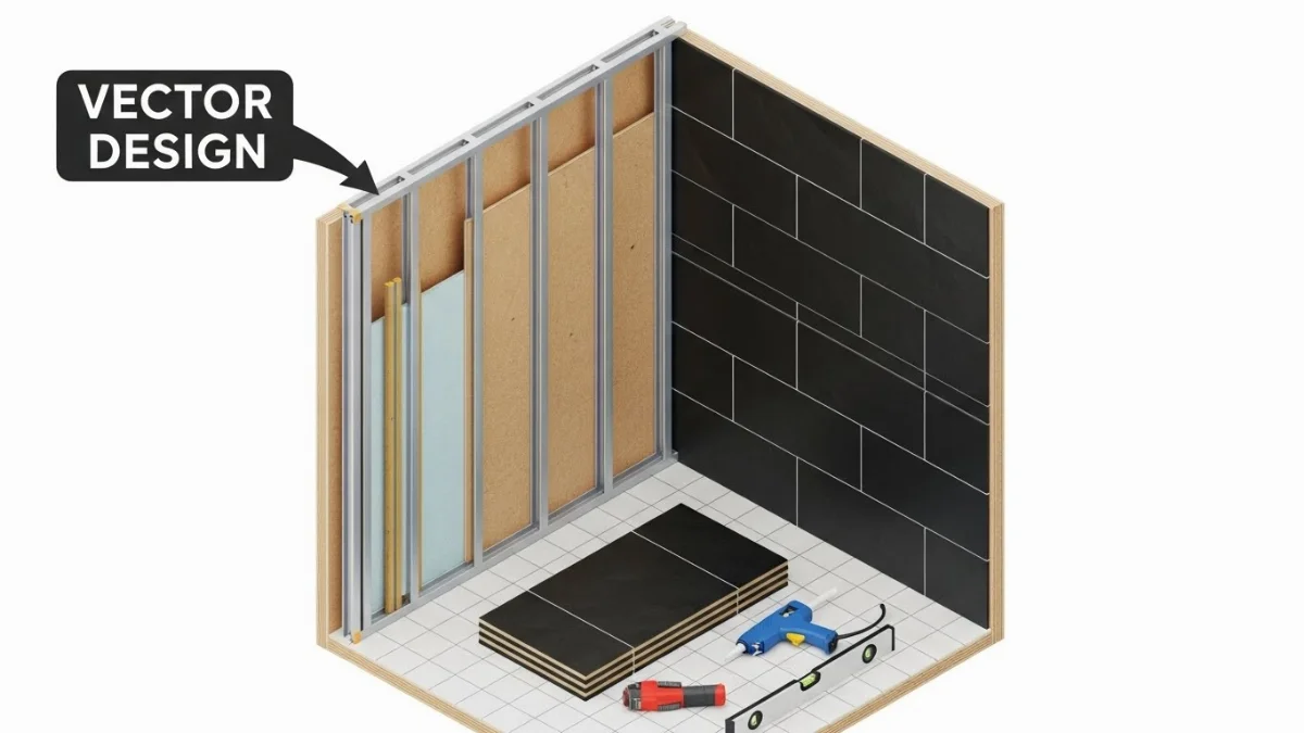 Tấm nhựa giả đá với vân cẩm thạch trắng được ứng dụng ốp vách tivi