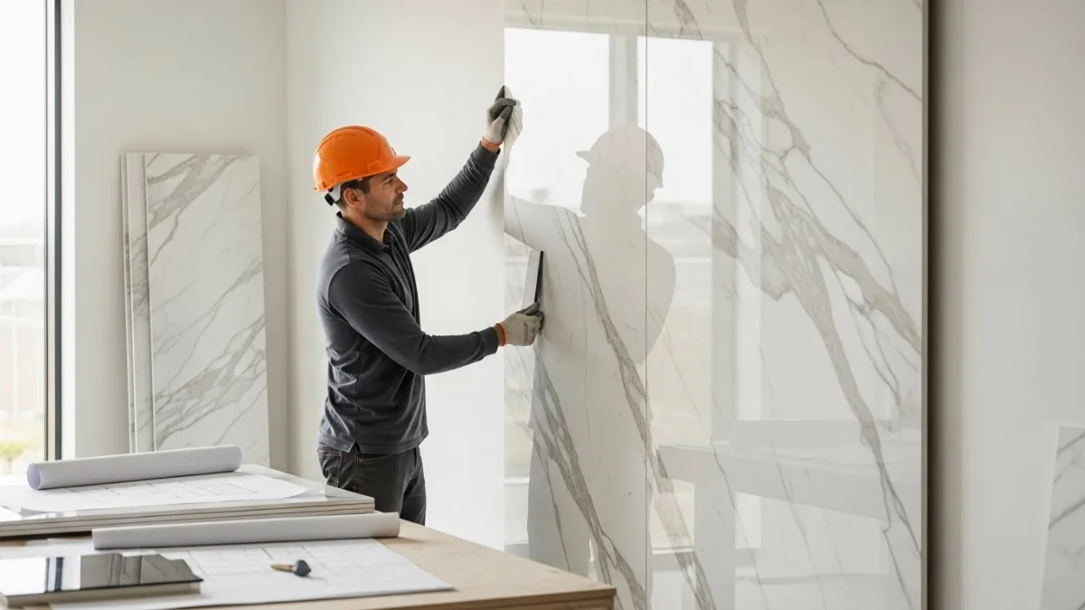 Hình ảnh các mẫu tấm PVC giả đá đa dạng màu sắc và vân đá