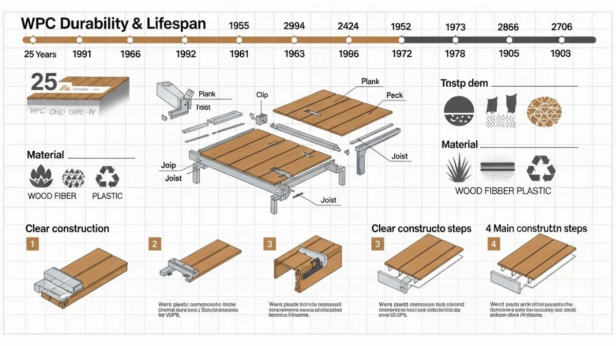 Không gian ngoài trời sang trọng với sàn và ốp gỗ nhựa