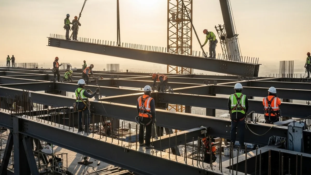 Kiểm tra an toàn công trường trước khi lắp dựng khung thép