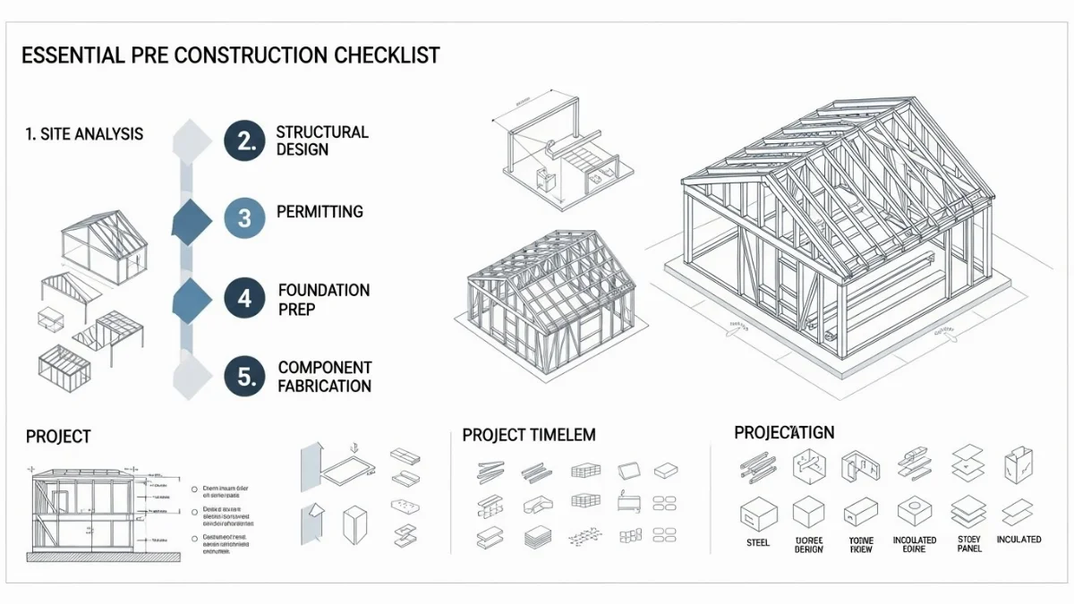 Mẫu nhà tiền chế dân dụng hiện đại với sân vườn và kết cấu thép vững chắc