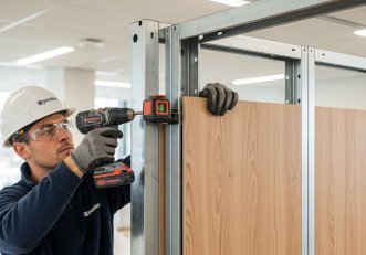 Hướng Dẫn Thi Công Vách Ngăn Gỗ Nhựa Chi Tiết Từ A-Z (Kèm Báo Giá)